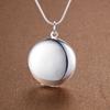 Wholesale 925 Sterling Silver Necklace Pendant Circle Photo Frame High Quality For Women Luxury Wedding Engagement Jewelry