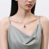 Waterproof Women's 925 Sterling Silver Pear Cut Zirconia Gemstone Necklace Engagement Wedding Waterdrop Pendant Chokers Jewelry