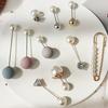 Fashion Prevent Wardrobe Malfunction Pearl Bead Diamante Brooch Collar Pin Set
