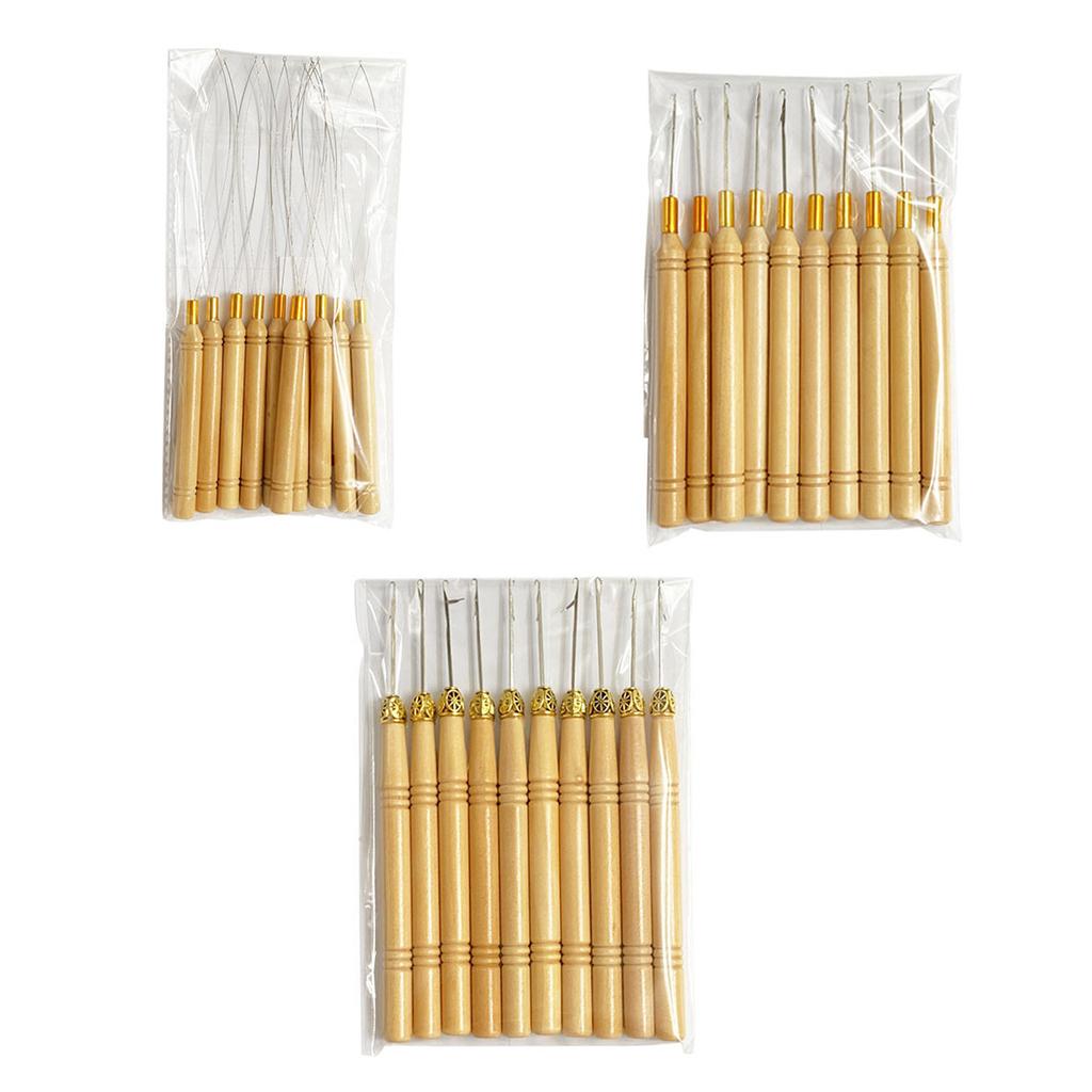 10 Pcs Pulling Needle Loop Needle for Hair Extensions Threader Bead Device Tool Hair Extension Tool Crochet Hooks