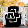 1pc Rammstein2 Theme Blanket - Digital Print, Polyester, Cozy for All Seasons, Perfect for Outdoor, Camping, and Travel