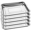 5 Pcs Stainless Steel Seed Trays Reusable Seedling Starter Growing Trays Rectangular Plant Sprouting Trays Propagator For Seed S