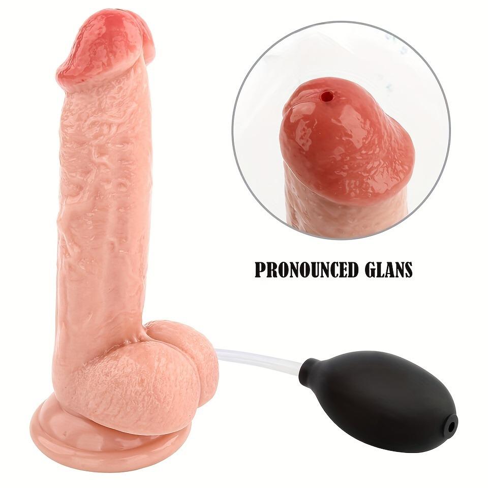 8,7-calowy realistyczny tryskajacy penis dildo - realistyczny penis do stymulacji punktu G, wytrysk analny, zabawa dla par - miękka, elastyczna, bezpieczna dla ciała zabawka seksualna dla kobiet