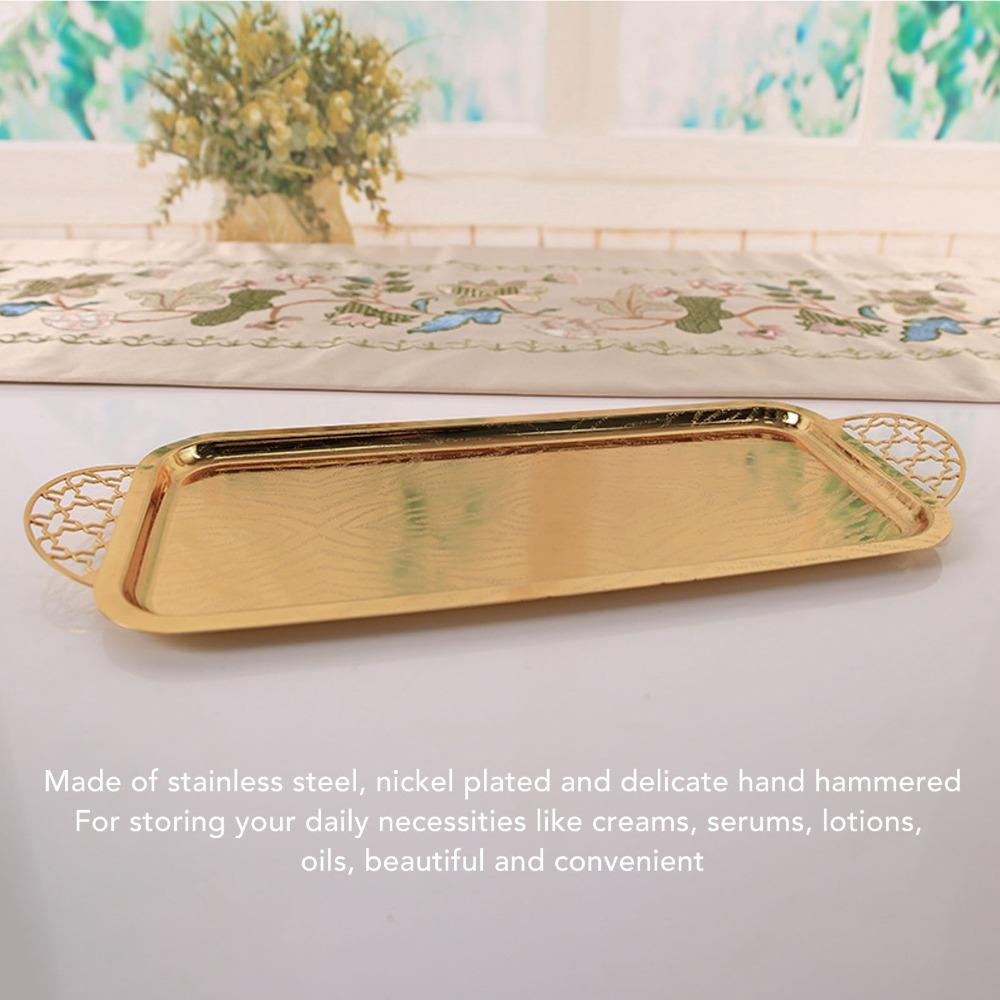 Stainless Steel Tea Cup Tray Rectangular Fruit Tray Serving Trays Serving Tray Home Decor