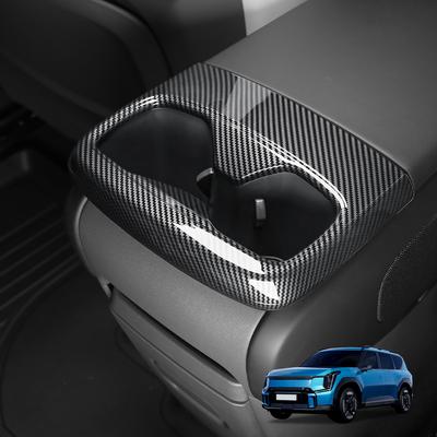 For Kia EV9 2026-2026 Accessories Car Tuning Rear Water Cup Holder Trim Full Cover Interior Modification LHD/RHD