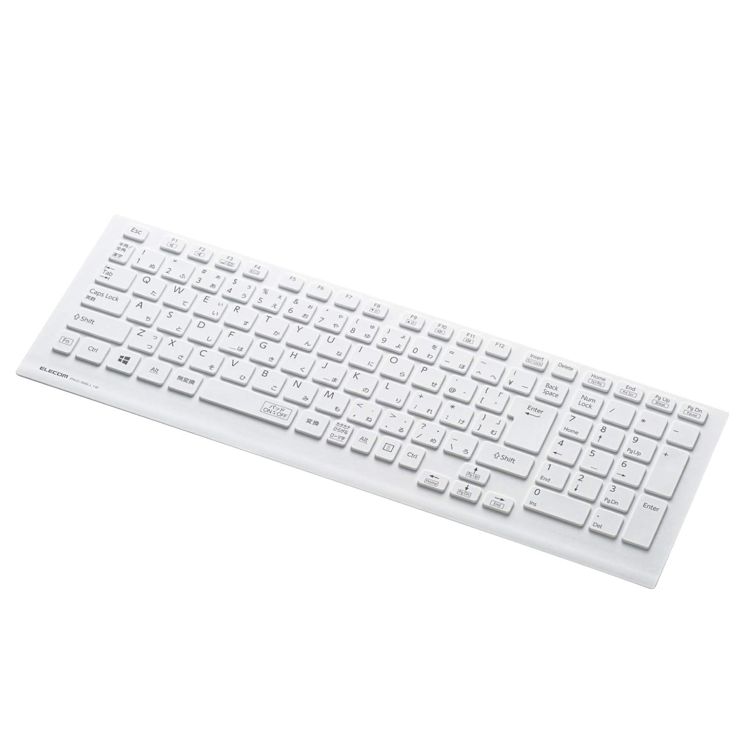 

ELECOM Silicone Keyboard Cover for NEC Lavie Note Standard Series, White, PKC-98LL16WH білий