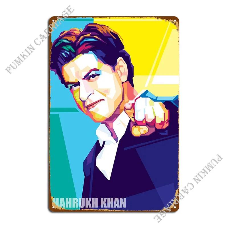 

Shahrukh Khan In Wpap Metal Signs PaintingCinema Cinema Garage Tin Sign Poster 20x30cm（7.8x11.8inch）
