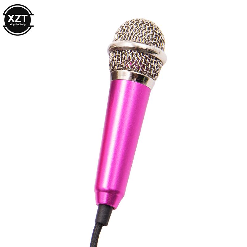 Mini Portable 3.5mm Stereo Studio Mic KTV Karaoke Microphone For Smart Phone Laptop PC Desktop Handheld Audio Microphone