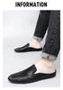 2024 Herren Mokassins aus weichem Leder zum Hineinschlüpfen: Freizeit-Schuhe im britischen Stil mit flacher Sohle