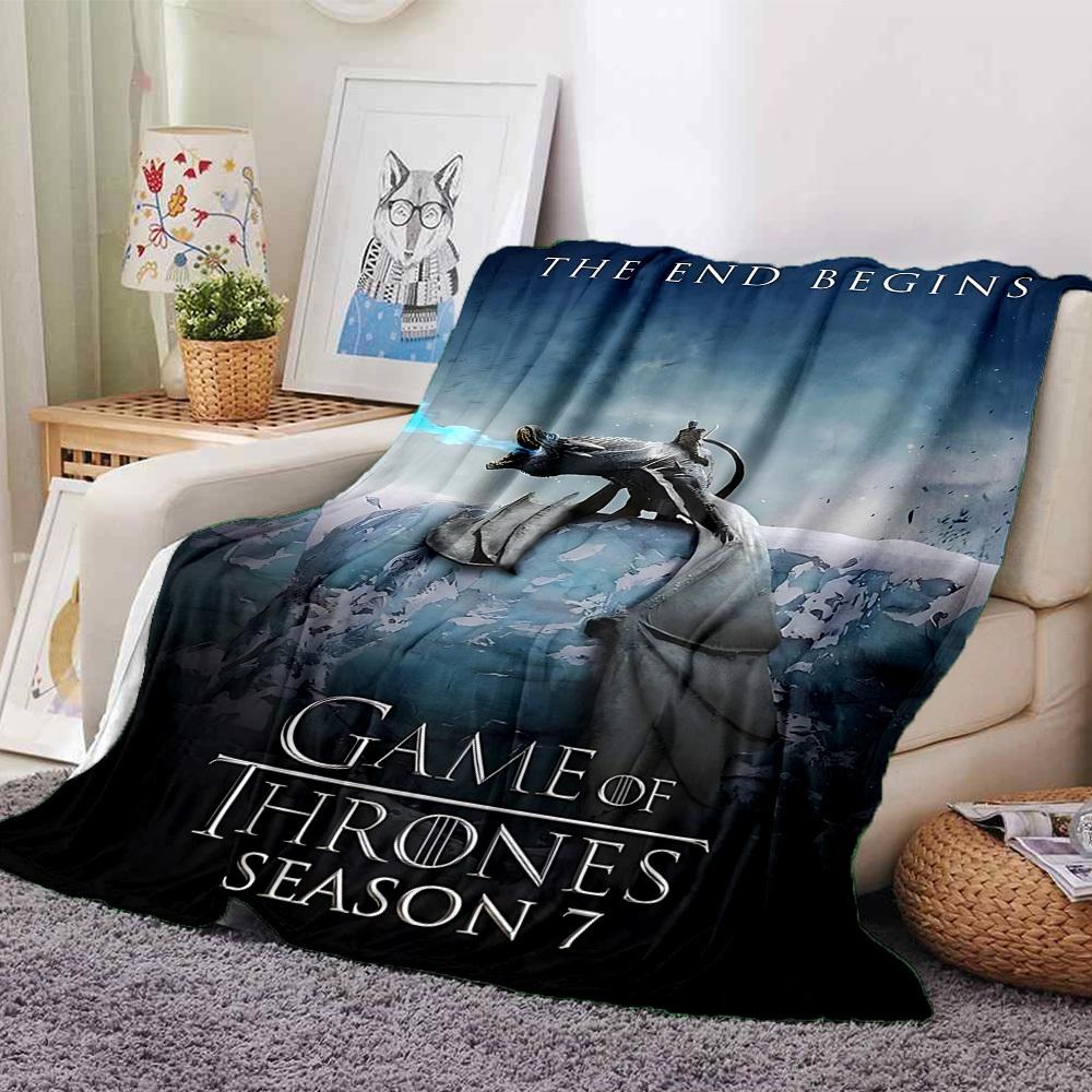 

1 шт. Фланелевое одеяло «Игра престолов» 7-й сезон - Мягкое теплое покрывало для дома, офиса, путешествий L1361 80cmx120cm(31inx47in)