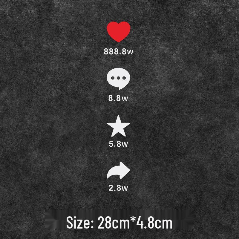 

Creative Douyin Little Red Heart Car Rear Windshield Decorative Sticker