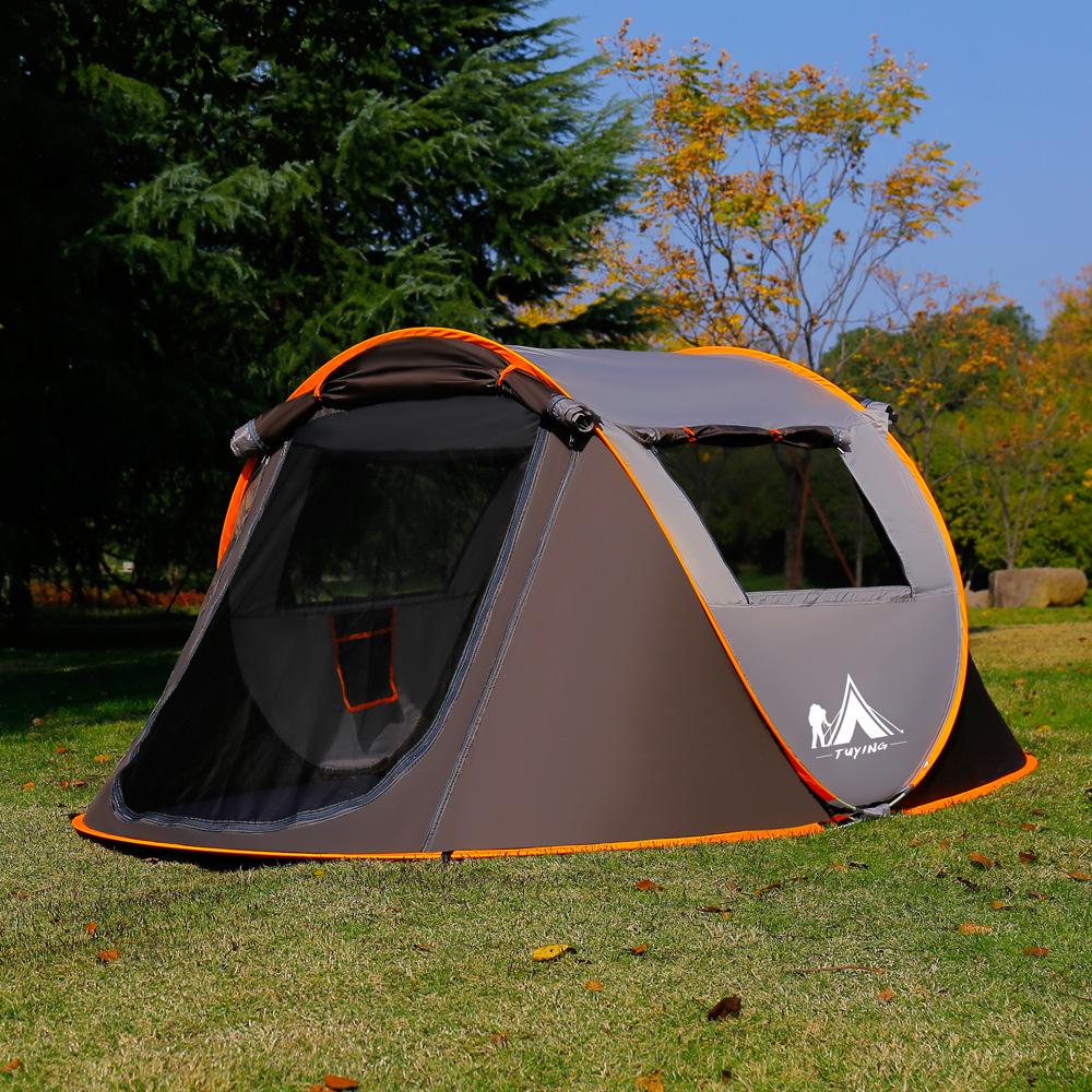 Automatic Pop-Up Tent for 3-4 People - Portable, Foldable, Ideal for Beach or Camping