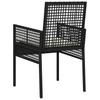 Garden Chair 2 Pcs Black 55 X 53 X 85 Cm Poly Rattan