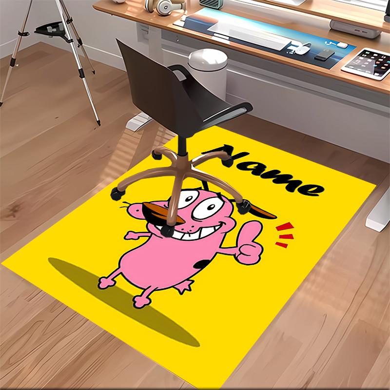 Custom personalization Courage the Cowardly Dog Print Area Rug - Soft, Washable Non-Slip Indoor Mat,Living Room,Home&Office Decorative Rug