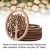 10PCS Round Tree Pattern     Wood Craft Handwork Scrapbooking Home Decoration