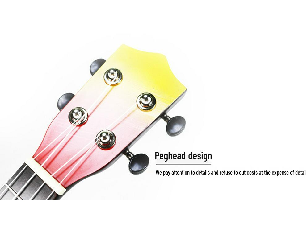 Hand-Painted 21-Inch Cartoon Ukulele for Beginners - Playable Student Instrument
