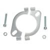 Compatible with Flange Repair, Silver Steel 2.5" / 63 Mm Split Flat Oval Flange Connection Replacement Accessory, Compatible with Exhaust Flange