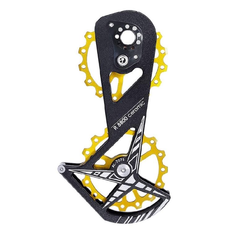 Low Frictions 16T Bike Rear Derailleur Pulley Systems, Aluminum with Ceramic Bearing for R8000 R8800 5800 Climbing Ease