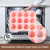 Silicone Muffin Pans For Baking With Metal Reinforced Frame, 12 Cups Regular Size Nonstick Silicone Cupcake Pan