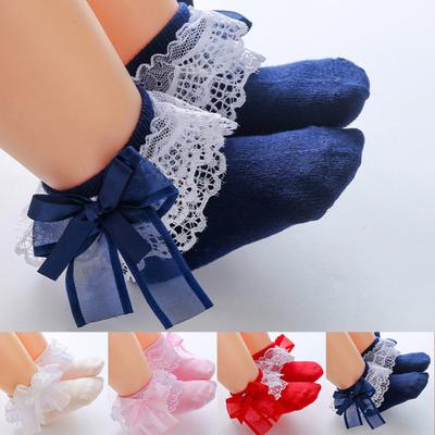 Chaussettes mignonnes en dentelle, résistantes à l'humidité, sans décoloration, fournitures pour bébés filles, froufrous
