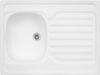 ZD-60 white sink 80x60 double-bowl acrylic Polimat