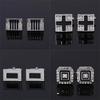 Wholesale Galaxy Mens Cufflinks Square Geometry Cross Stripe Crystal Cuff Link For Boys Shirt Suit Business Birthday Gift