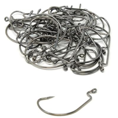 Eeldog Offset Hook Set for Bass Worm Soft Lure (4/0