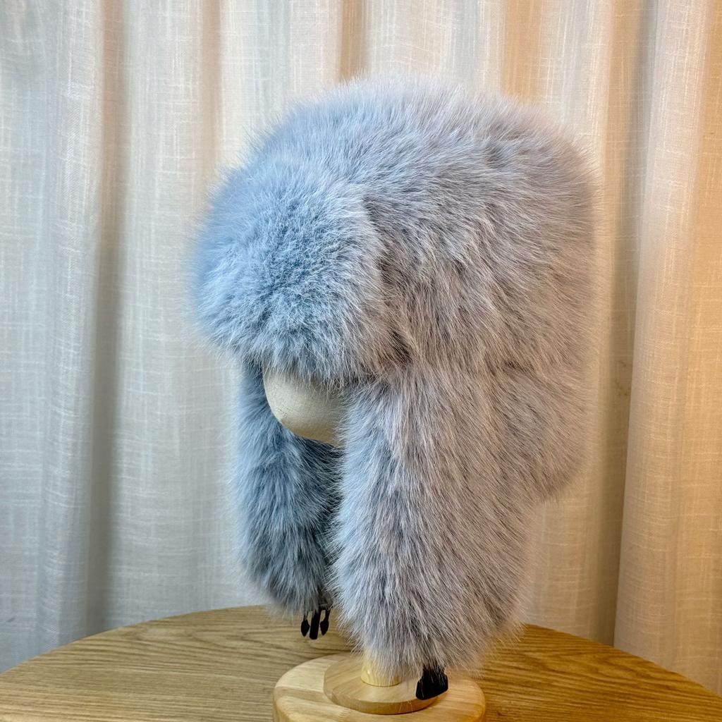 Northeastern Imitation Mink Lei Feng Hat Women's Outdoor Travel Plush Hat Men's Snow Mountain Windproof and Cold Ear Protection Hat Autumn and Winter