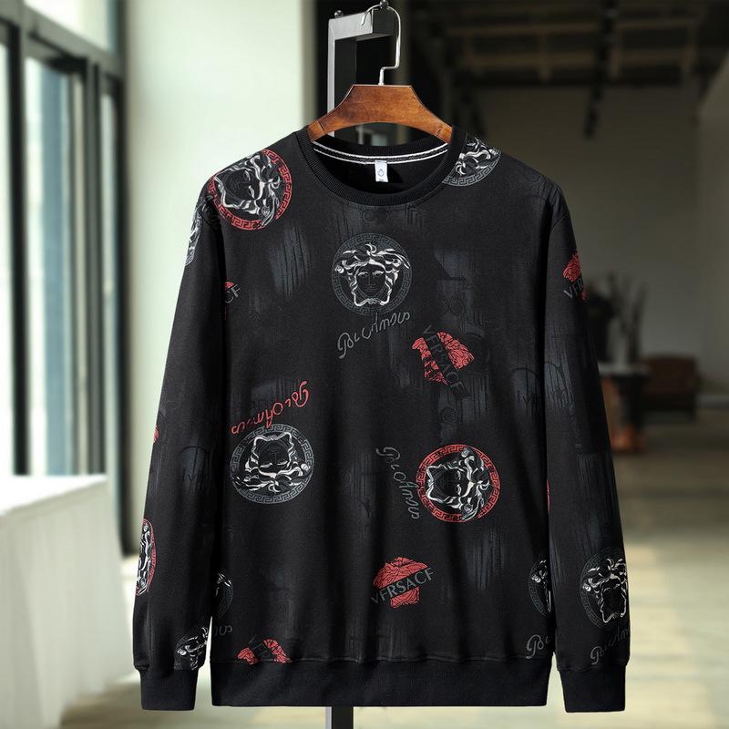 2020 Men's Plus Size Cotton Sweatshirt - Round Neck Long Sleeve, Extra Large Fit (Spring/Autumn)