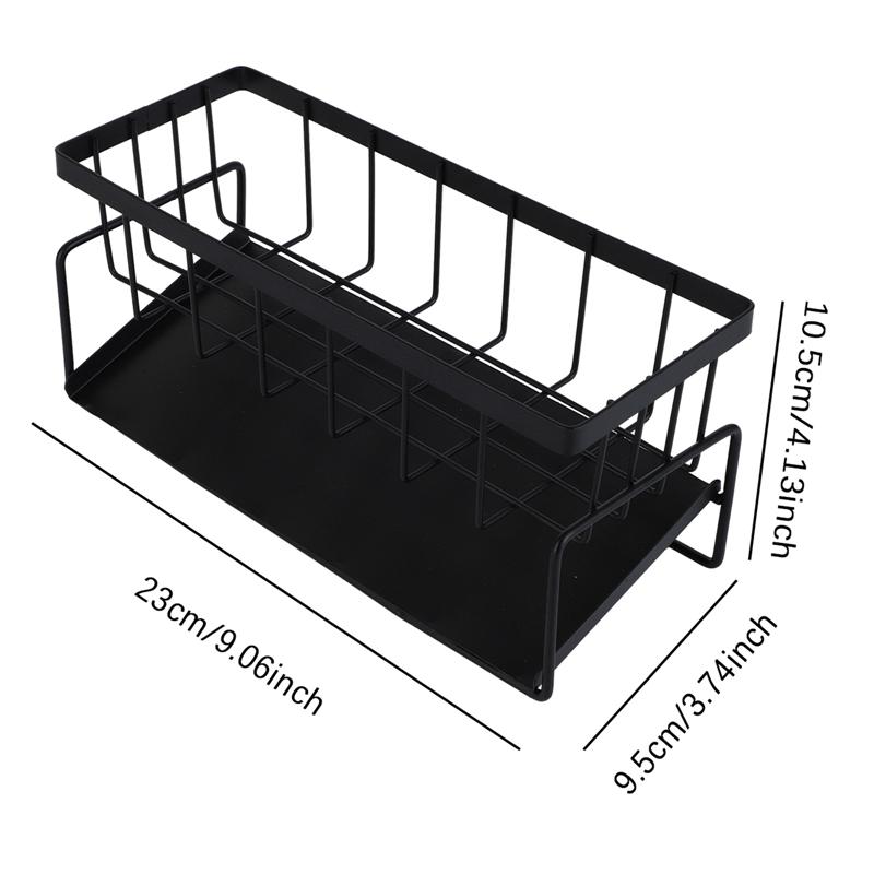 

Kitchen Carbon Steel Sink Drain Rack Sponge Storage Faucet Holder Soap Drainer Towel Rack Shelf Organizer Kitchen Accessories чёрный