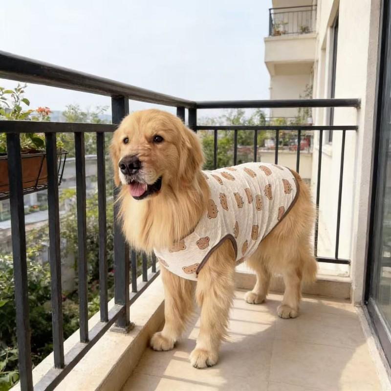 Lightweight Breathable Dog Vest Large Breeds - Shedding Control Sun Protection Cooling Wear Golden Retriever