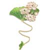 Creative Metal Lotus Flower Bookmark Painted Pendant Brass Bookmark Tassel Chinese Style Reading Markers Stationery