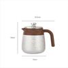 Titanium-Coated Insulated Teapot Set: Stew & Brew Tea Kettle, Tea and Water Separator, Large Capacity Coffee Pot for Home Use