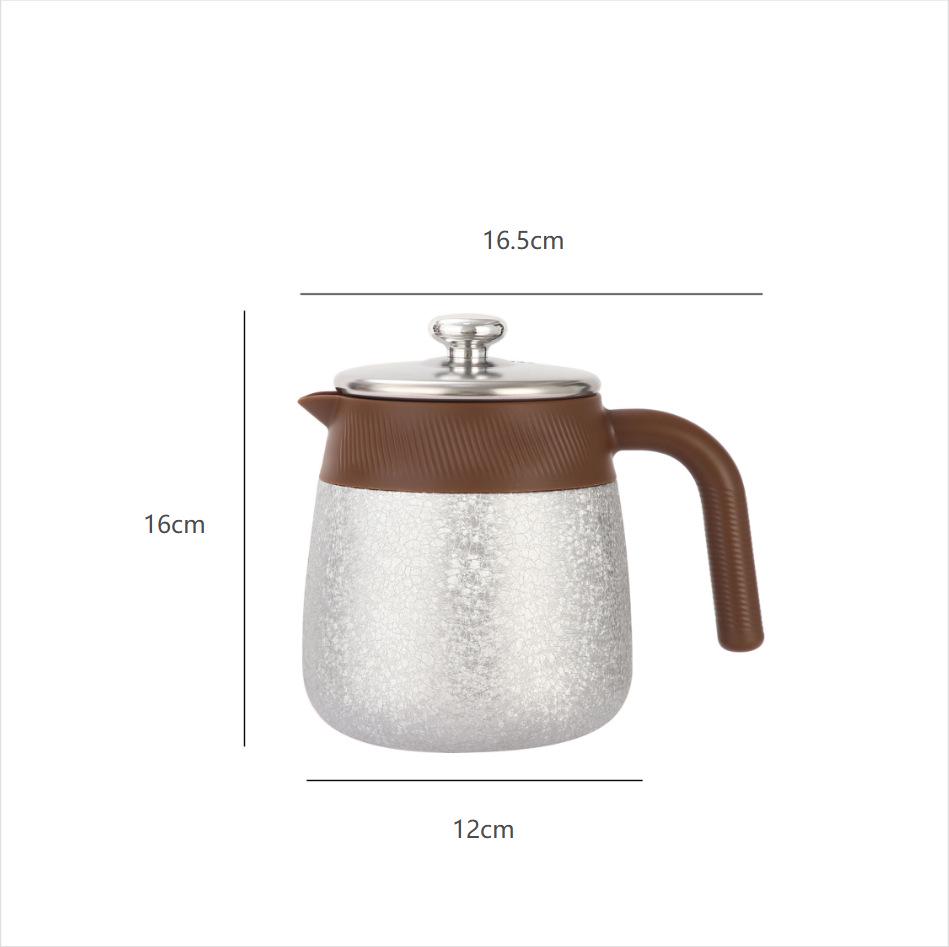 Titanium-Coated Insulated Teapot Set: Stew & Brew Tea Kettle, Tea and Water Separator, Large Capacity Coffee Pot for Home Use