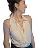 2025 Trendy White Sleeveless Petite Summer Top