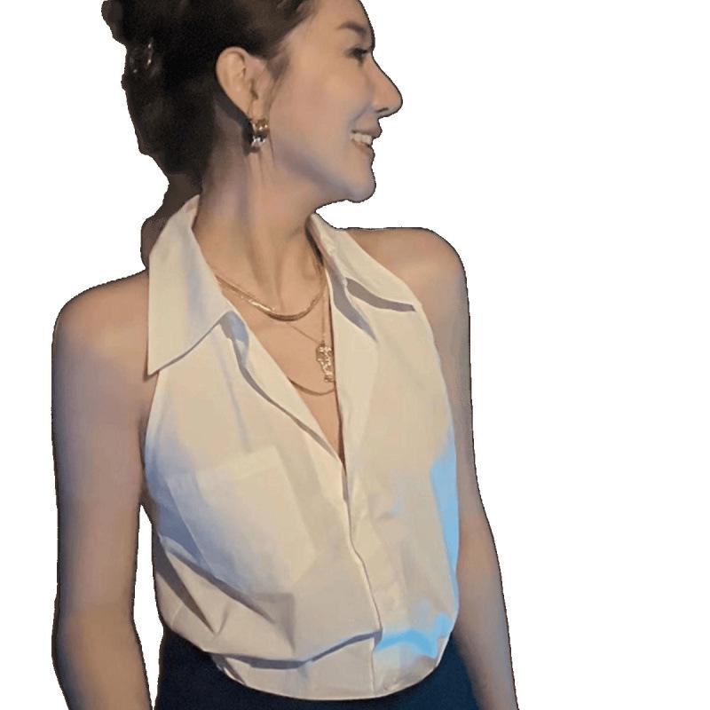 2025 Trendy White Sleeveless Petite Summer Top