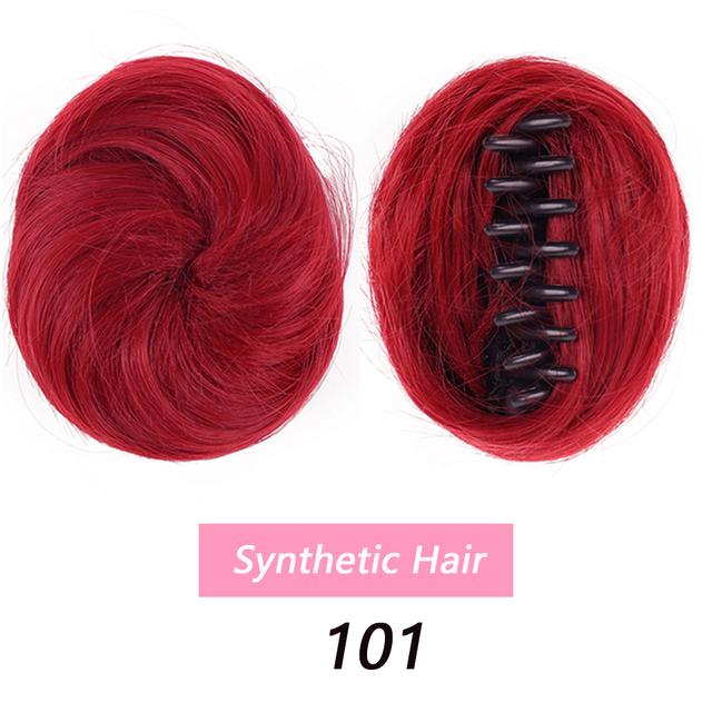 LUPU Synthetic Hair Bun Claw On Chignon Scrunchy Hairpieces PonyTail Chignon For Women Hair Extensions High Temperture Fiber