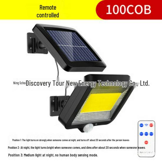 Solar-Powered Waterproof Motion Sensor Outdoor Wall & Garage Light
