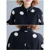 Black Vintage Polka Dot Print Blouse Women Lapel Short Sleeve Loose Casual Shirt Fashion Summer Clothes