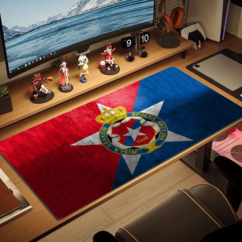 Red Star Belgrade Print Cushion Non-slip Laptop Tablet Big Mousepad XXL Mat Mini PC Playmat With Lock edge