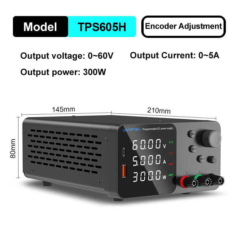 wanptek DC lab power supply TPS3010 adjustable source 30V 10A switching power supply 110v/220v for cell phone 5V 2A