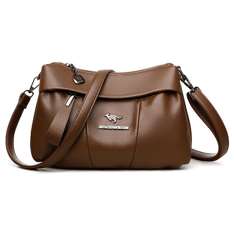 

Эта сумка кроссбоди — стильная и универсальная высококлассная повседневная одноплечевая сумка для людей среднего возраста. коричневый