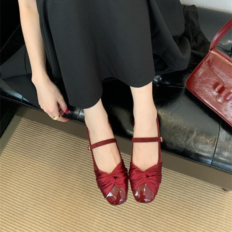 

Корейская версия темперамент толстый каблук высокий каблук туфли-лодочки мелкий вырез французские ретро туфли Мэри Джейн осень и зима маленький ароматный женски 39 телесный