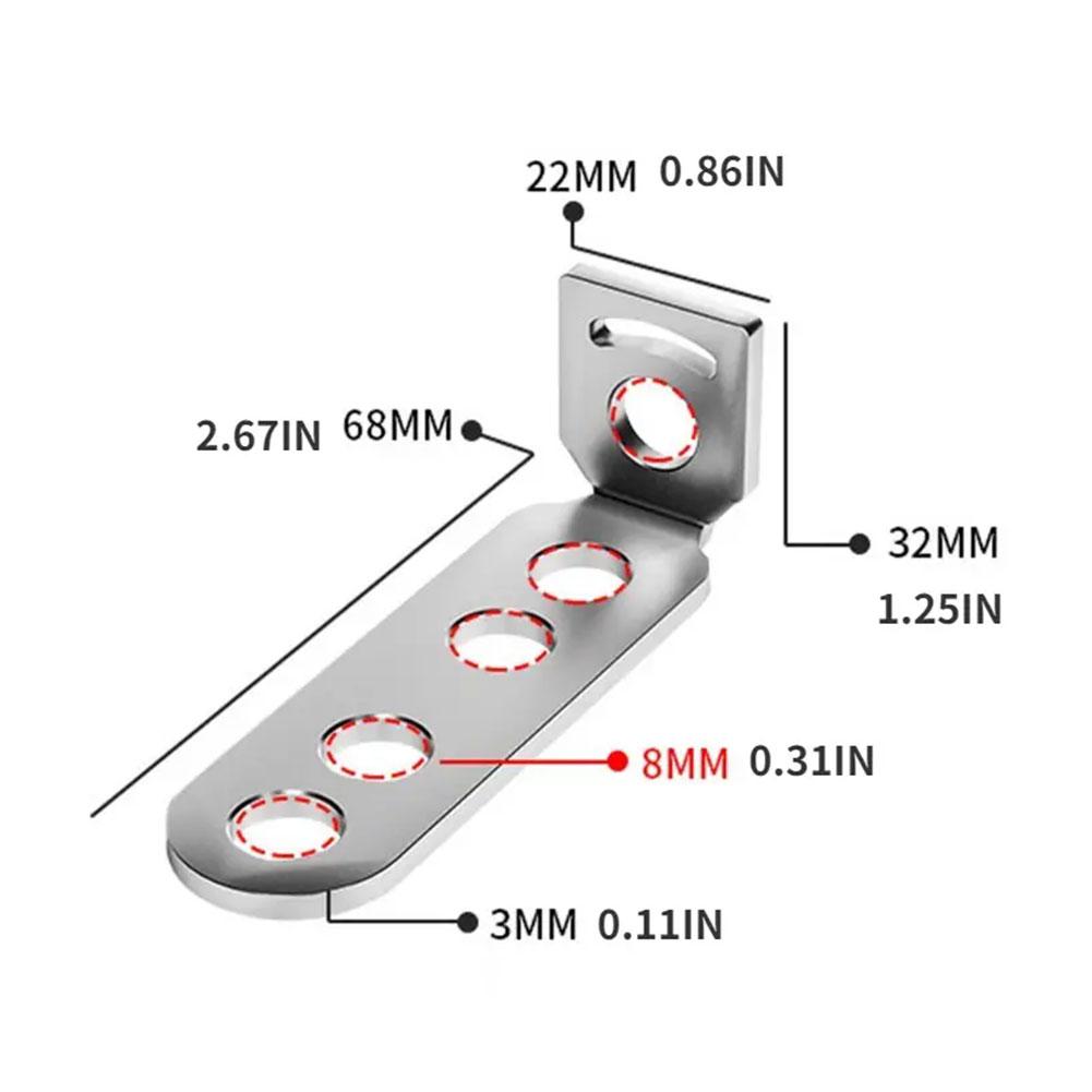 1/2pcs Electric Headlight Modified Bracket Motorcycle Front Wheel Crossbar 7-word Extension Led Spot Light Rearview Mirror Fixed