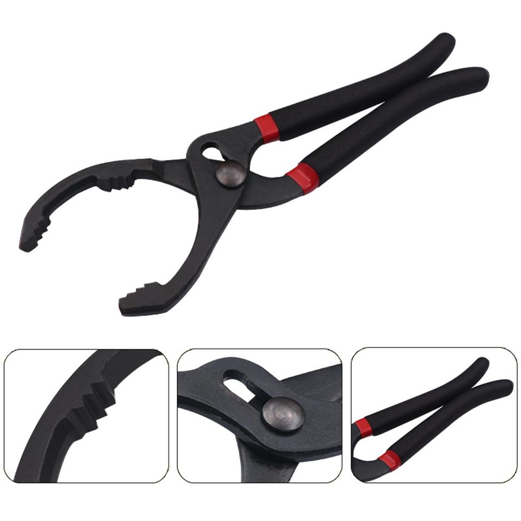 Oil Filter Wrench Adjustable Pliers High Carbon Steel Car Repair Tool Portable for Vehicle Maintenance