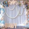 5.5-8CM Faux Large Pearl Plastic Pearl String Hanging Ornaments Elegant DIY Backdrop Decor For Weddings Parties Pearl Garlands