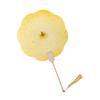 Fruit Print Fan with Wooden Long Handle Portable Lightweight Outdoor Travel Camping