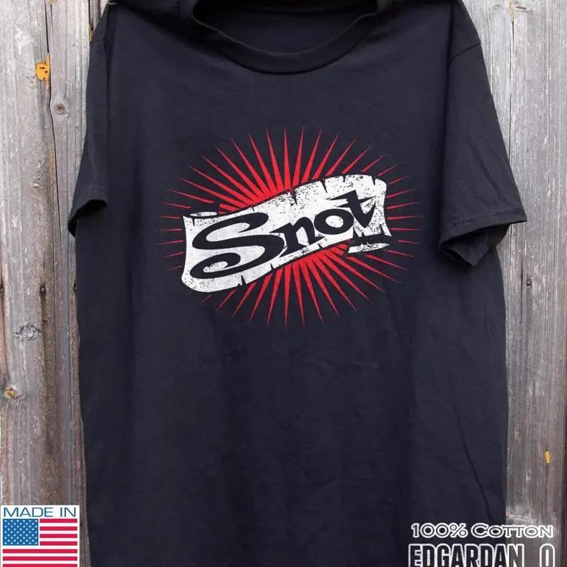 Snot Logo Band Americana Cotone Pesante Maglietta Nera Taglia S 5xl