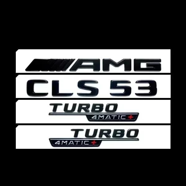 AMG W220 Pro Benz 4ks/sada 3D ABS Samolepka na auto pro Mercedes-Benz Třída CLS TURBO 4MATIC Modifikované Logo AMG CLS 53S 63S Zadní Štítek