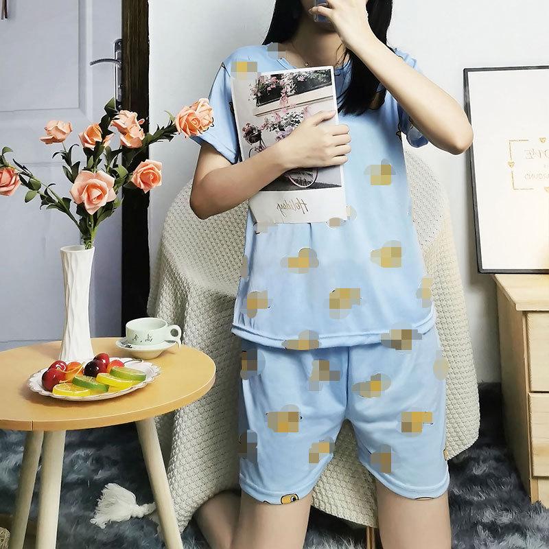 Snoopy Women's Summer Pajama Set - Thin Short Sleeve & Shorts, Cute Cartoon Design